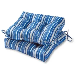 Set Of 2 Coastal Stripe Outdoor Seat Cushions - Kensington Garden 16 Set Of 2 Coastal Stripe Outdoor Seat Cushions - Kensington Garden -Sunnydaze Decor Store GUEST d333635e 4960 4361 81c5 a55cc9d0e099