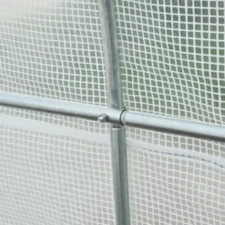 Outsunny 15' X 7' X 7' Walk-In Tunnel Greenhouse, Large Garden Hot House Kit With 6 Roll-up Windows & Roll Up Door, Steel Frame, White -Sunnydaze Decor Store GUEST d3c8710c 48eb 4fa7 ac95 57d6b7a63b5b