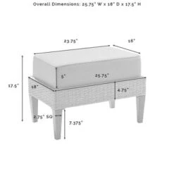 Capella 7pc Outdoor Wicker Sofa Set - Gray - Crosley -Sunnydaze Decor Store GUEST d40bdb4f 7864 49f2 9b2d 8a539f462f2f