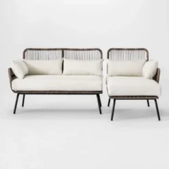 Latigo Patio Sectional Gray/Brown/Linen - Opalhouse™ -Sunnydaze Decor Store GUEST d4b1765d 3cc1 40d8 be28 d2caf30cb830