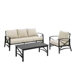 Kaplan 3pc Outdoor Sofa Set With Sofa & Arm Chair With Coffee Table - Oatmeal - Crosley 13 Kaplan 3pc Outdoor Sofa Set With Sofa & Arm Chair With Coffee Table - Oatmeal - Crosley -Sunnydaze Decor Store GUEST d551f1c3 c5ed 465c 80fa d8ead9efbb24