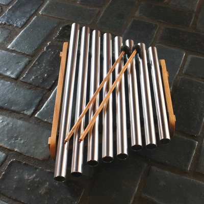 Woodstock Wind Chimes Signature Collection, Pipedream, 11'' Silver Wind Chime PDN 5 Woodstock Wind Chimes Signature Collection, Pipedream, 11'' Silver Wind Chime PDN - Image 3