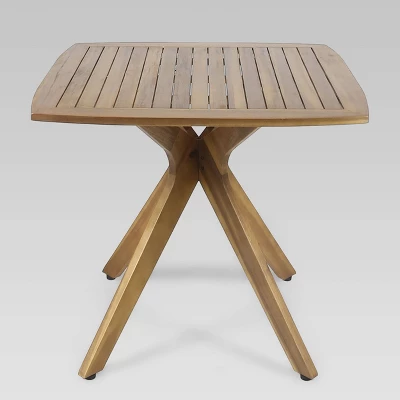 5pc Stamford Wood & Wicker Dining Set Teak - Christopher Knight Home 4 5pc Stamford Wood & Wicker Dining Set Teak - Christopher Knight Home - Image 2