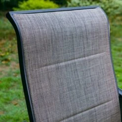 7pc Outdoor Dining Set With Padded Swivel Chairs & Metal Rectangle Table With Umbrella Hole - Gray - Captiva Hole -Sunnydaze Decor Store GUEST d5c7d113 b9f2 413b 9f4e 9e3f708dc953