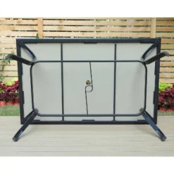 Patio Set With Steel Table With 1.57" Umbrella Hole & Steel Swivel Sling Arm Chairs - Captiva Designs -Sunnydaze Decor Store GUEST d605c3a1 f33c 4bd4 baf1 fcac8a534219