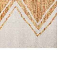 7'9" X 10'2" New York Patio Sofia Leon Indoor/Outdoor Rug Ivory/Mustard - Nicole Miller -Sunnydaze Decor Store GUEST d6204d12 4ce4 4c60 95dc a5375ac1da3a