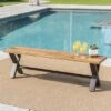 Sanibal Acacia Wood Patio Dining Bench - Brown - Christopher Knight Home