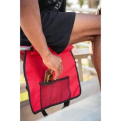 Stansport Folding Stadium Seat With Arms Red/Tan -Sunnydaze Decor Store GUEST d6d3dce8 f8b5 479f 99df 762acce66207