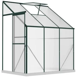 Outsunny Walk-In Garden Greenhouse Aluminum Polycarbonate With Roof Vent For Plants Herbs Vegetables 14 Outsunny Walk-In Garden Greenhouse Aluminum Polycarbonate With Roof Vent For Plants Herbs Vegetables -Sunnydaze Decor Store GUEST d73dee82 8caf 4e2f a6c6 c30ae4052aca