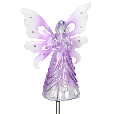 39.25" Metal Angel Solar Stake Purple - Exhart 8 39.25" Metal Angel Solar Stake Purple - Exhart - Image 6