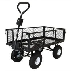Sunnydaze Decor Sunnydaze Outdoor Lawn And Garden Heavy-Duty Durable Steel Mesh Utility Dump Wagon Cart With Removable Sides -Sunnydaze Decor Store GUEST d853f163 da9e 4aee b9a2 f05d7d63f929