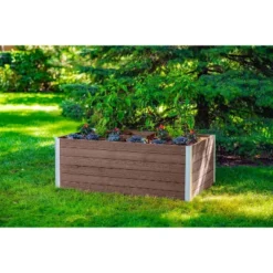 Vita Urbana 60"x36" Keyhole Rectangular Garden Bed Espresso -Sunnydaze Decor Store GUEST d8743f38 3e09 4b9c ba7c 5b9b47f7591f