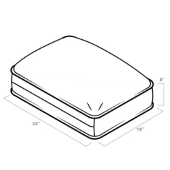 19" X 24" X 8" ProFoam Outdoor Plush Deep Seat Back Cushion Cream - Arden Selections -Sunnydaze Decor Store GUEST d88507cd 8f4a 4979 8b34 108f9e316b42