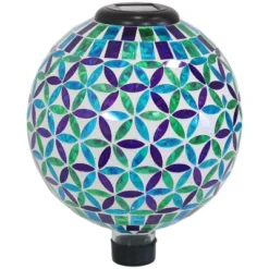 Sunnydaze Decor Sunnydaze Blue Cool Blooms Glass Mosaic Indoor/Outdoor Gazing Globe With Solar Light - 10" Diameter - Blue And Green 16 Sunnydaze Decor Sunnydaze Blue Cool Blooms Glass Mosaic Indoor/Outdoor Gazing Globe With Solar Light - 10" Diameter - Blue And Green -Sunnydaze Decor Store GUEST d89c55f6 22e1 4063 a3ef 006a94bb6d70