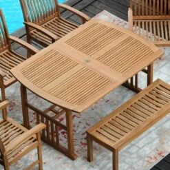 Cambridge Casual 6pc Auburn Teak Outdoor Patio Dining Furniture Set With Cushion 21 Cambridge Casual 6pc Auburn Teak Outdoor Patio Dining Furniture Set With Cushion -Sunnydaze Decor Store GUEST d96f1732 abba 4a41 8daa c38ef52e0c45