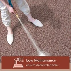 Well Woven Woden Indoor/Outdoor Flat Weave Pile Solid Border Area Rug -Sunnydaze Decor Store GUEST d9848430 c946 4270 bf22 05b61afdb13d