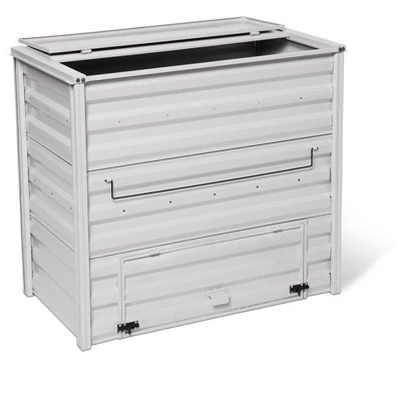 Gardener's Supply Company Demeter Metal Compost Bin | Weatherproof Powder-Coated Galvanized Steel Large Outdoor Composter | 36"W X 20"D X 32"H - Steel 3 Gardener's Supply Company Demeter Metal Compost Bin | Weatherproof Powder-Coated Galvanized Steel Large Outdoor Composter | 36"W X 20"D X 32"H - Steel