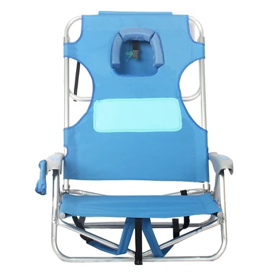 Ostrich LCCOYB-2000B Outdoor Beach Ladies Comfort And On-Your-Back Backpack Beach Chair, Blue 4 Ostrich LCCOYB-2000B Outdoor Beach Ladies Comfort And On-Your-Back Backpack Beach Chair, Blue - Image 2