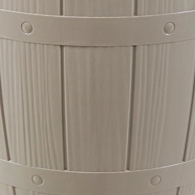 Sunnydaze Decor Sunnydaze Faux Wood Design Patio Bar Cooler Table With Height-Adjustable Tabletop - Driftwood 5 Sunnydaze Decor Sunnydaze Faux Wood Design Patio Bar Cooler Table With Height-Adjustable Tabletop - Driftwood - Image 3