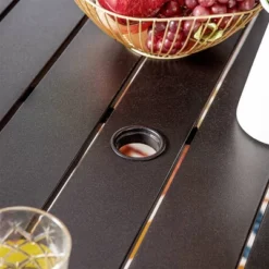 Outdoor Steel Rectangle Dining Table With 1.77" Umbrella Hole - Captiva Designs 18 Outdoor Steel Rectangle Dining Table With 1.77" Umbrella Hole - Captiva Designs -Sunnydaze Decor Store GUEST dab3de60 7f89 4ada bf5c dfd994db05b7