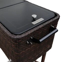 80qt Portable Rolling Patio Cooler Dark Wicker - Permasteel 15 80qt Portable Rolling Patio Cooler Dark Wicker - Permasteel -Sunnydaze Decor Store GUEST db1832b2 7ada 4276 ab75 d4c057b41680
