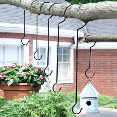 Collections Etc Outdoor Plant Hanger Hooks - Set Of 6 3 Collections Etc Outdoor Plant Hanger Hooks - Set Of 6