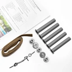 XtremepowerUS 4' X 12' Ft Pool Fence See-Thru 5-Section Pool Fence Long Removable Fence Barrier Pool Mesh Fence, Beige -Sunnydaze Decor Store GUEST dce98c03 bb9d 45df 9c9d 463542399a96