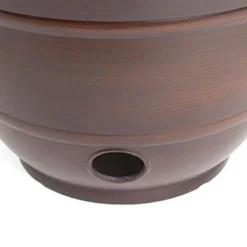 Liberty Garden Banded High Density Resin Hose Holder Pot With Drainage