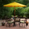 Northlight 8.5ft Outdoor Patio Market Umbrella With Wooden Pole, Yellow