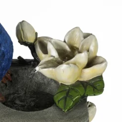 LuxenHome Resin Blue And Green Peacock Outdoor Fountain Garden Fountain With LED Light -Sunnydaze Decor Store GUEST de2160fd b609 4d75 ba2b ba454dcc7c96