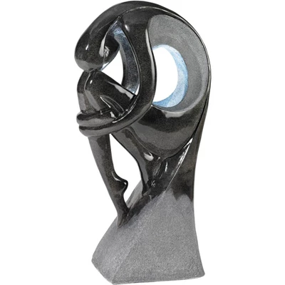 John Timberland Graceful Form Modern Zen Bubbler Curled Female Outdoor Floor Water Fountain With LED Light 43" For Yard Garden Patio Home Deck Porch 6 John Timberland Graceful Form Modern Zen Bubbler Curled Female Outdoor Floor Water Fountain With LED Light 43" For Yard Garden Patio Home Deck Porch - Image 4