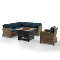 Bradenton 5pc Outdoor Wicker Seating With Fire Table - Crosley 19 Bradenton 5pc Outdoor Wicker Seating With Fire Table - Crosley -Sunnydaze Decor Store GUEST de6902b6 98d9 41c8 8be3 e440116f8a2c