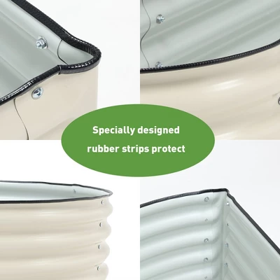 Aoodor Metal Raised Garden Bed - 60'' X 14.5'' X 17''(H) - Perfect Fusion Of Aesthetics And Practicality - Beige 7 Aoodor Metal Raised Garden Bed - 60'' X 14.5'' X 17''(H) - Perfect Fusion Of Aesthetics And Practicality - Beige - Image 5