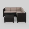 Waverly 6pc All Weather Faux Wicker Sectional Sofa Set - Brown/Beige - Christopher Knight Home 1 Waverly 6pc All Weather Faux Wicker Sectional Sofa Set - Brown/Beige - Christopher Knight Home -Sunnydaze Decor Store GUEST deab1a00 eef2 43e4 9ac6 79df1a418b61