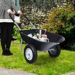 Costway 2 Tire Wheelbarrow Cart Heavy-duty Dolly Utility Cart Black 17 Costway 2 Tire Wheelbarrow Cart Heavy-duty Dolly Utility Cart Black -Sunnydaze Decor Store GUEST deb3daa2 b129 4658 9f72 1566f9d07adc