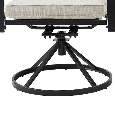 3pc Kaplan Outdoor Steel Bistro Set Oatmeal/Bronze - Crosley 11 3pc Kaplan Outdoor Steel Bistro Set Oatmeal/Bronze - Crosley - Image 9