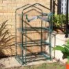 Sunnydaze Decor Sunnydaze Outdoor Portable Growing Rack 3-Tier Greenhouse With Roll-Up Door - 3 Shelves - Clear -Sunnydaze Decor Store GUEST df66ae38 1865 4f2f 9b94 2981b7d4f66d