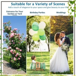 Costway Garden Arch Arbor Trellis Pergola 7.5 Ft Metal Archway For Climbing Plants Party -Sunnydaze Decor Store GUEST dfe20f1c 6c2d 425a 9199 752ec5baaae6