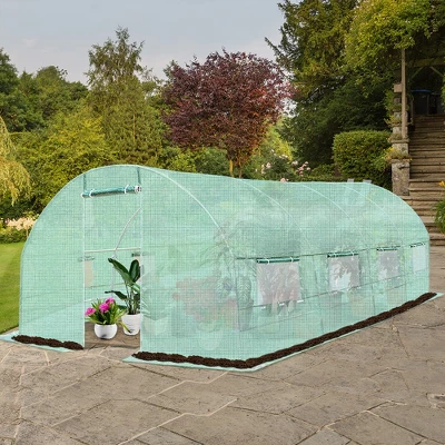 Costway 10'X6.5'X20' Walk-in Greenhouse Backyard Grow Tents Steel Frame 8 Windows 5 Costway 10'X6.5'X20' Walk-in Greenhouse Backyard Grow Tents Steel Frame 8 Windows - Image 3