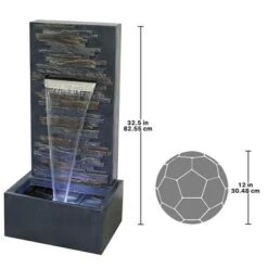 Design Toscano Modern Cascading Waterfall Wall Fountain -Sunnydaze Decor Store GUEST e0c86417 7800 45fe b439 62638548331c