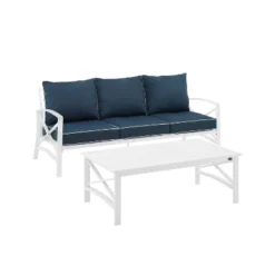 Kaplan 2pc Outdoor Sofa Set - Navy - Crosley -Sunnydaze Decor Store GUEST e0ceeb45 d472 4e23 994f 7facf5352e24