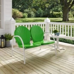 Griffith 2pc Outdoor Conversation Set - Kelly Green - Crosley -Sunnydaze Decor Store GUEST e0dbb053 1e03 4cb3 b0e3 4536ba732280