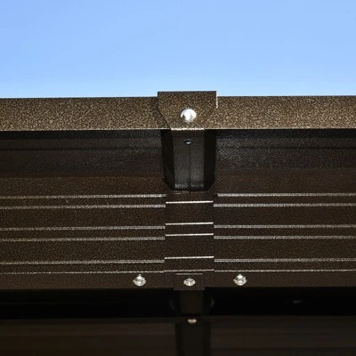 Outsunny 10' X12' Hardtop Gazebo With Aluminum Frame, Permanent Metal Roof Gazebo Canopy With 2 Hooks, Curtains And Netting For Garden 8 Outsunny 10' X12' Hardtop Gazebo With Aluminum Frame, Permanent Metal Roof Gazebo Canopy With 2 Hooks, Curtains And Netting For Garden - Image 6