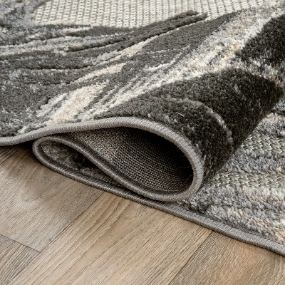 World Rug Gallery Floral Leaves Indoor/Outdoor Area Rug 6 World Rug Gallery Floral Leaves Indoor/Outdoor Area Rug - Image 4