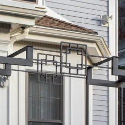 Achla Designs 95.5" Elegant Handcrafted Square-on-Square Iron Garden Arbor Graphite Powder Coated Finish -Sunnydaze Decor Store GUEST e1e9dd5b 2609 4705 9c33 a90a26a0fb9d