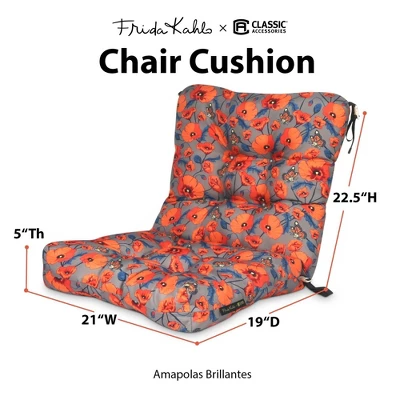 Frida Kahlo Patio Seat Back Cushion - Classic Accessories 7 Frida Kahlo Patio Seat Back Cushion - Classic Accessories - Image 5