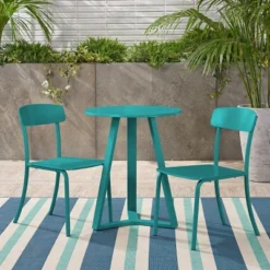 Samos 3pc Iron Bistro Set - Matte Teal - Christopher Knight Home 11 Samos 3pc Iron Bistro Set - Matte Teal - Christopher Knight Home -Sunnydaze Decor Store GUEST e2ca294c c095 4f16 b49b d8ee0637cba9