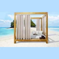 Commonwealth Seascapes Stripes Light Filtering Satiny Look Provide Privacy Grommet Outdoor Panel Pair Linen 9 Commonwealth Seascapes Stripes Light Filtering Satiny Look Provide Privacy Grommet Outdoor Panel Pair Linen -Sunnydaze Decor Store GUEST e2ec9af7 21da 4c59 aad8 1673bbaae650
