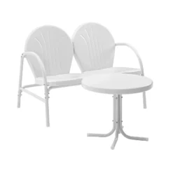 Griffith 2pc Outdoor Conversation Set - White - Crosley 8 Griffith 2pc Outdoor Conversation Set - White - Crosley -Sunnydaze Decor Store GUEST e2f73343 e4ca 4ce5 a722 529376f30a9b