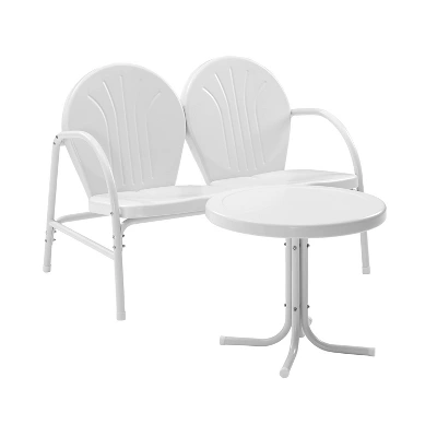 Griffith 2pc Outdoor Conversation Set - White - Crosley 5 Griffith 2pc Outdoor Conversation Set - White - Crosley - Image 3